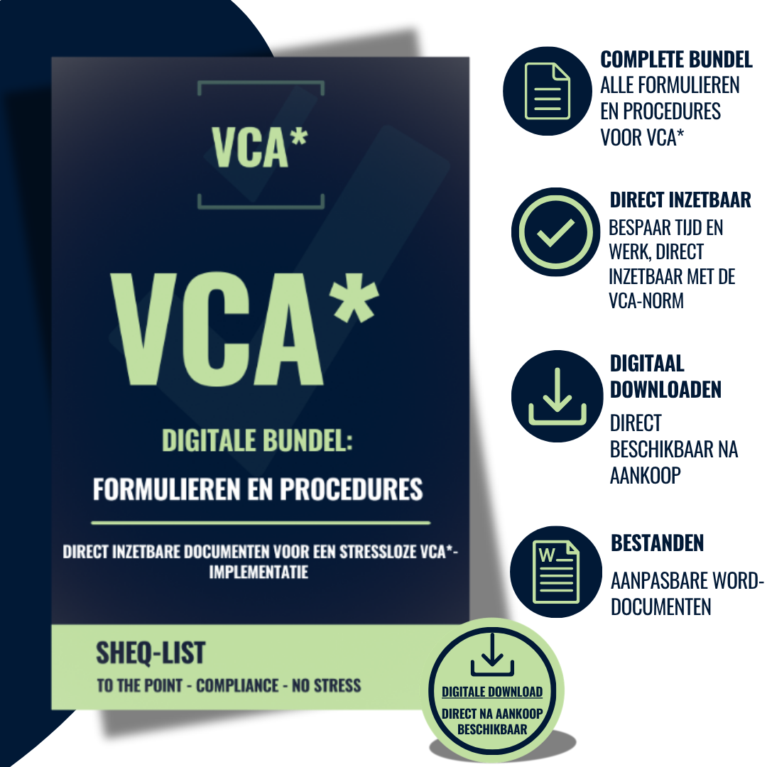 VCA* digitale bundel: formulieren en procedures