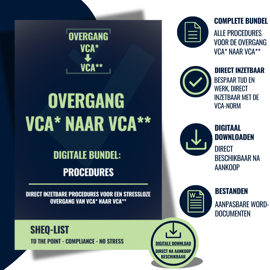 Overgang VCA* naar VCA**: digitale procedurebundel
