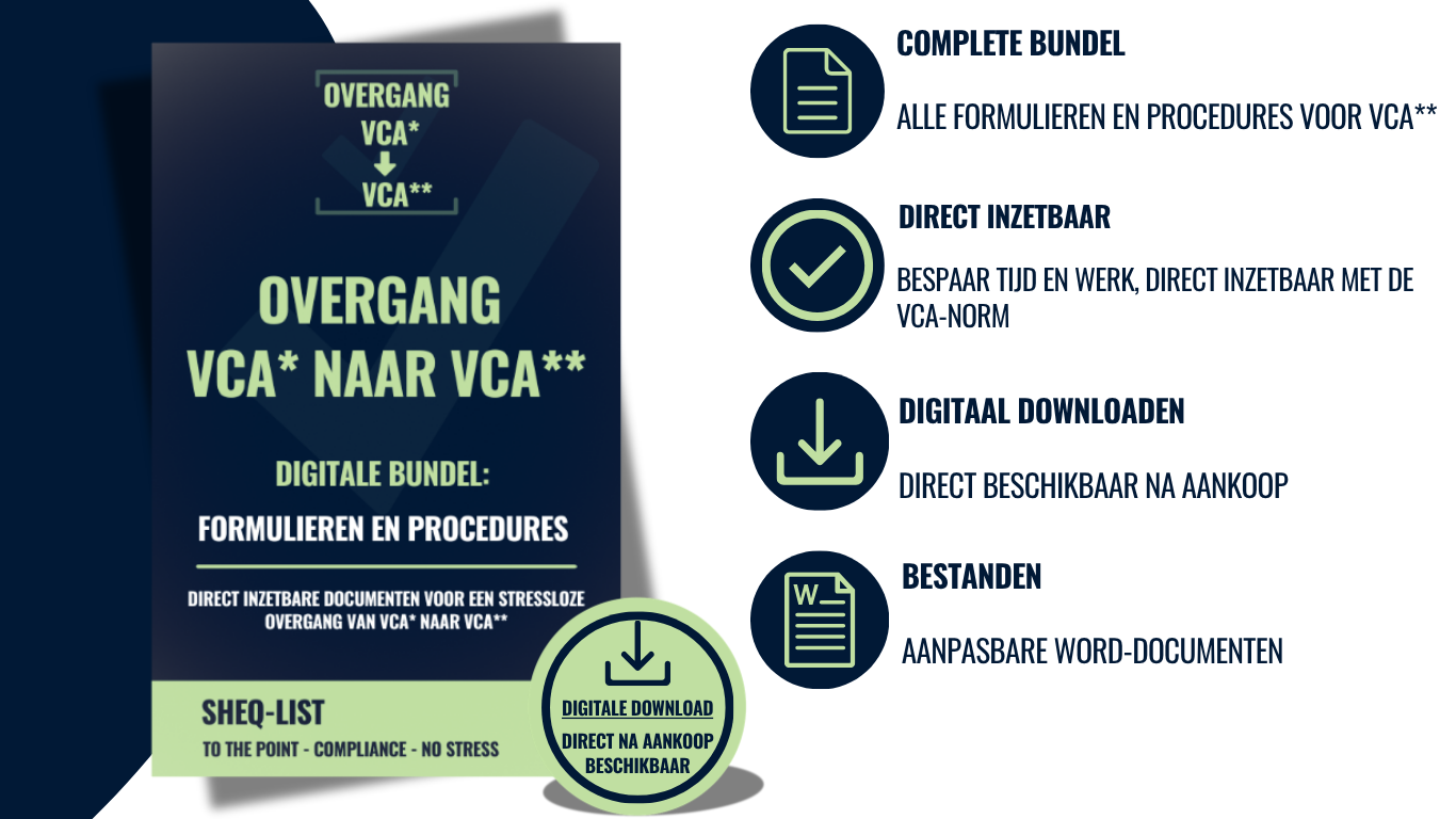 Overgang VCA* naar VCA** digitale bundel: formulieren en procedures