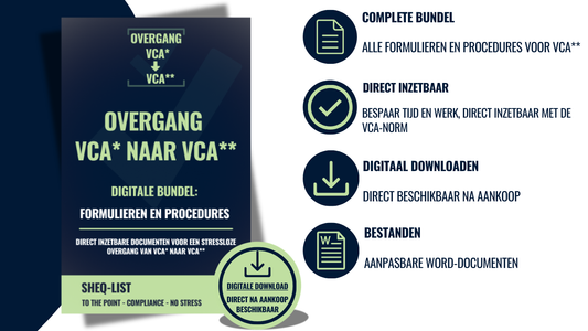 Overgang VCA* naar VCA** digitale bundel: formulieren en procedures