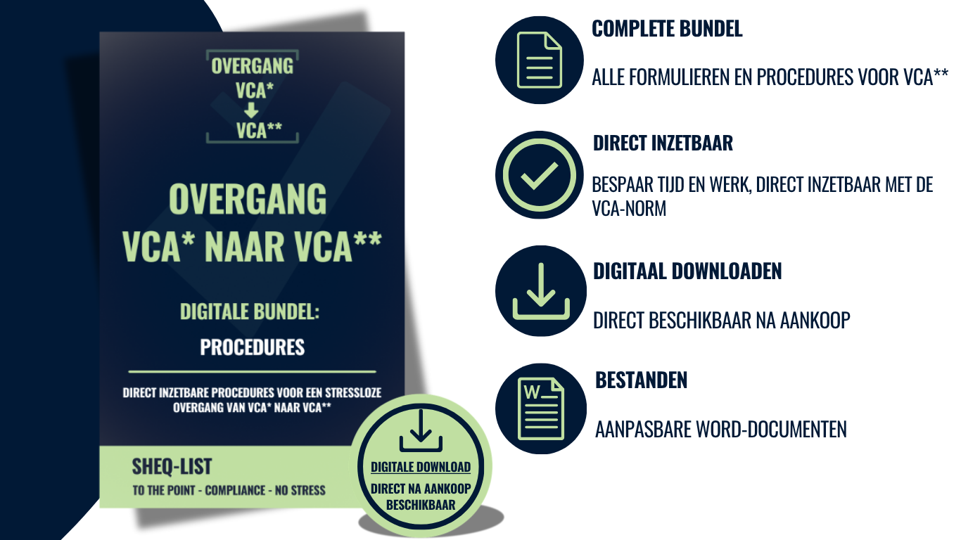 Overgang VCA* naar VCA**: digitale procedurebundel