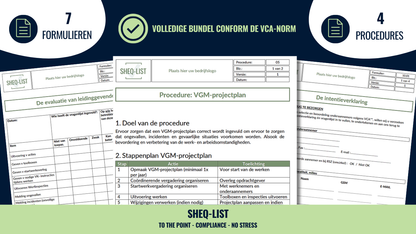 Overgang VCA* naar VCA** digitale bundel: formulieren en procedures