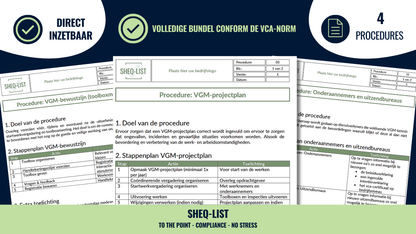 Overgang VCA* naar VCA**: digitale procedurebundel