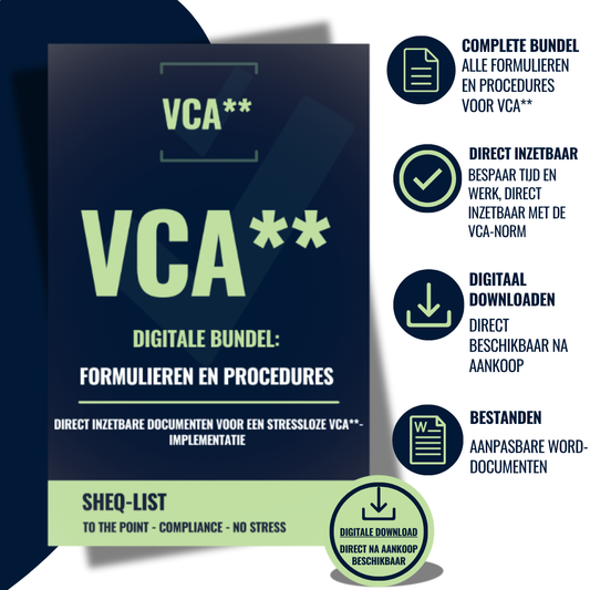 VCA** digitale bundel: formulieren en procedures
