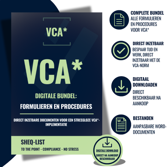 VCA* digitale bundel: formulieren en procedures