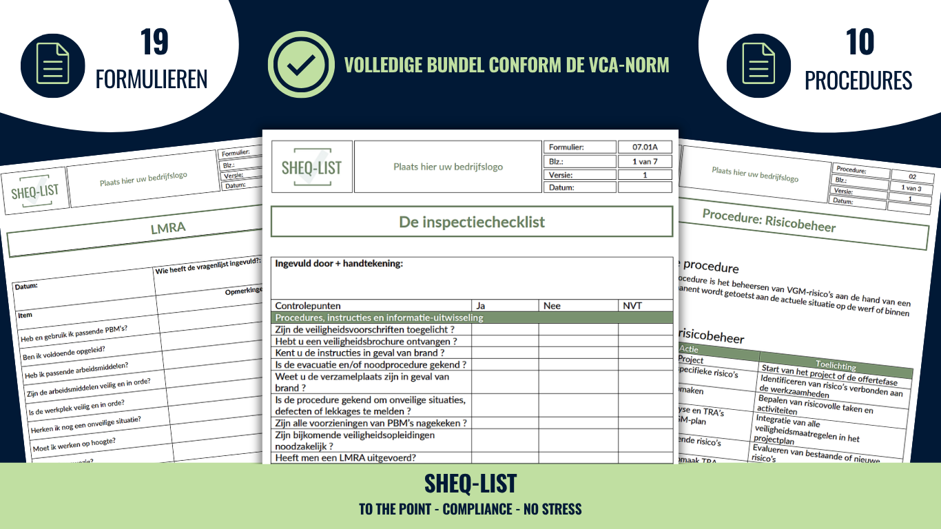 VCA* digitale bundel: formulieren en procedures