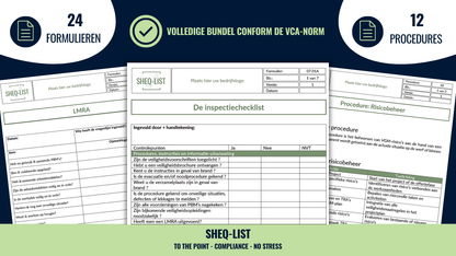 VCA** digitale bundel: formulieren en procedures